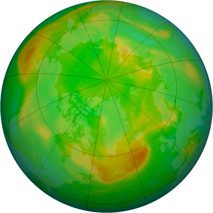 Arctic ozone map for 12 June 2000